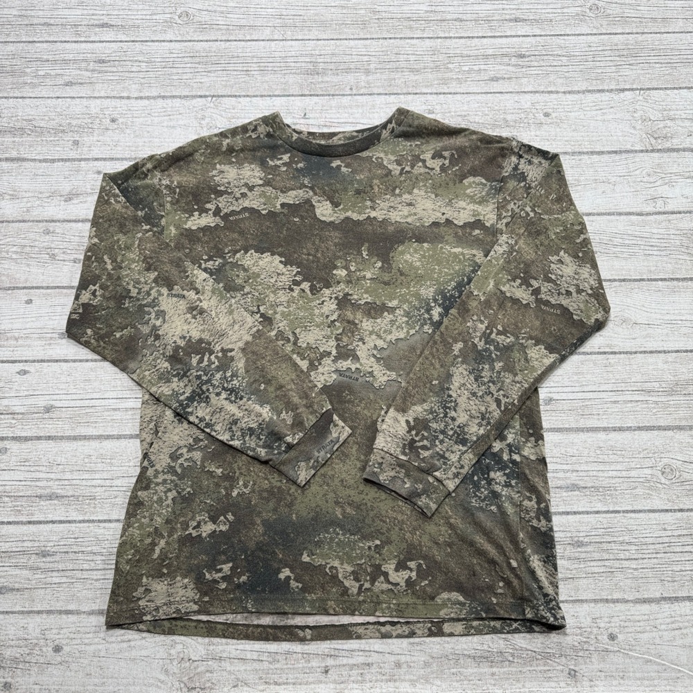 RedHead Shirt Men's Medium Green Strata Camo Long Sleeve Hunting Tactical Hiking